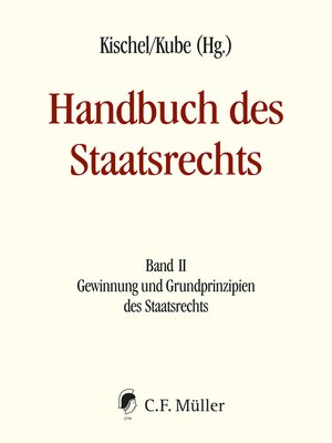 cover image of Handbuch des Staatsrechts: Neuausgabe